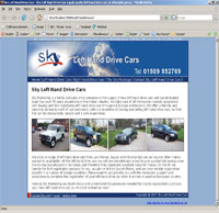 Sky Left Hand Drive Cars
